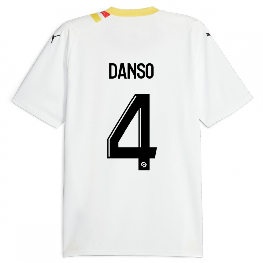 Niño Fútbol Camiseta Kevin Danso #4 Negro 2ª Equipación 2023/24 Perú