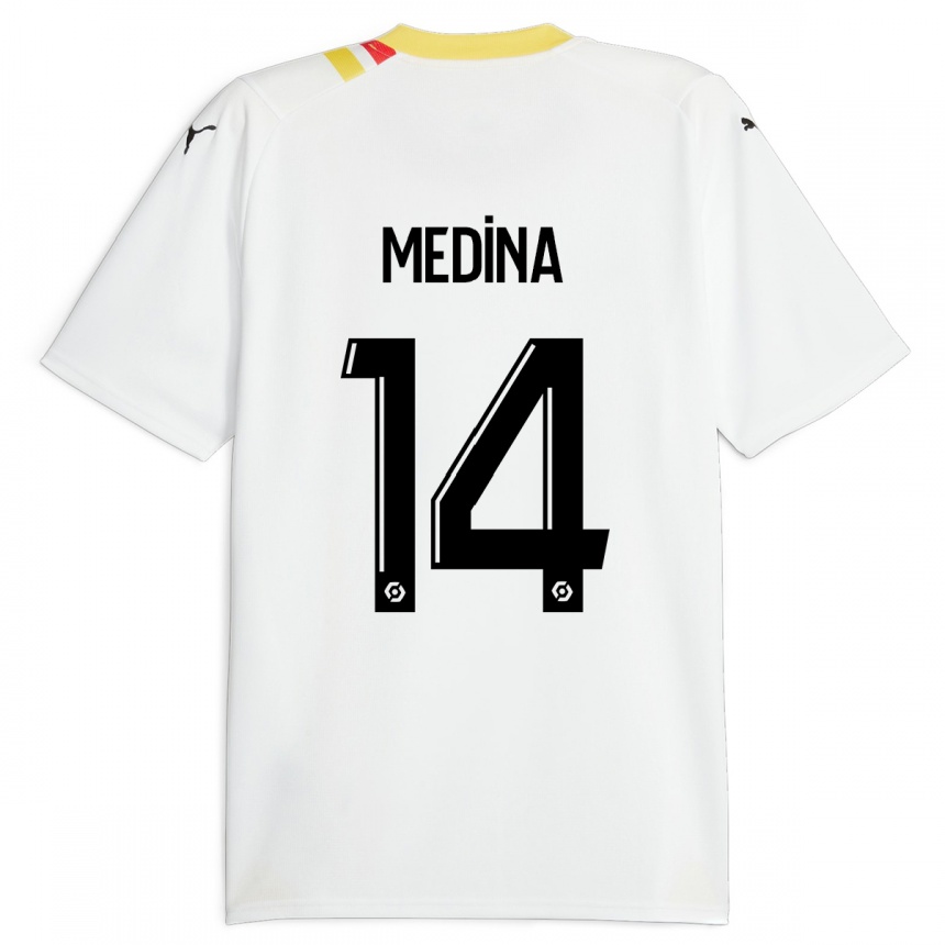 Niño Fútbol Camiseta Facundo Medina #14 Negro 2ª Equipación 2023/24 Perú