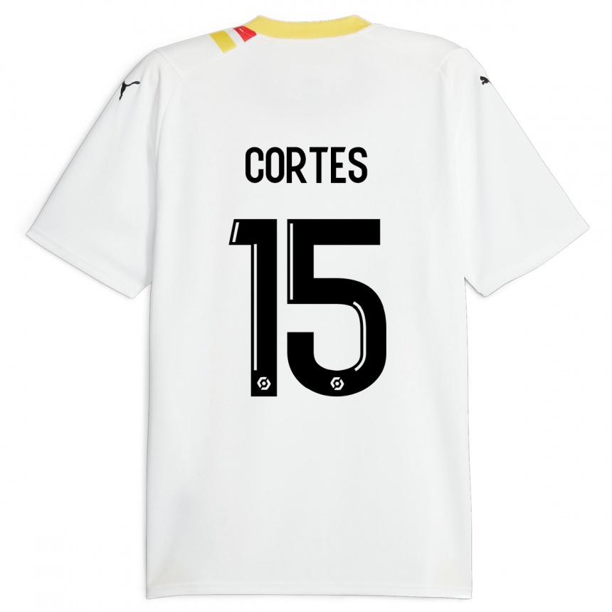 Niño Fútbol Camiseta Óscar Cortés #15 Negro 2ª Equipación 2023/24 Perú