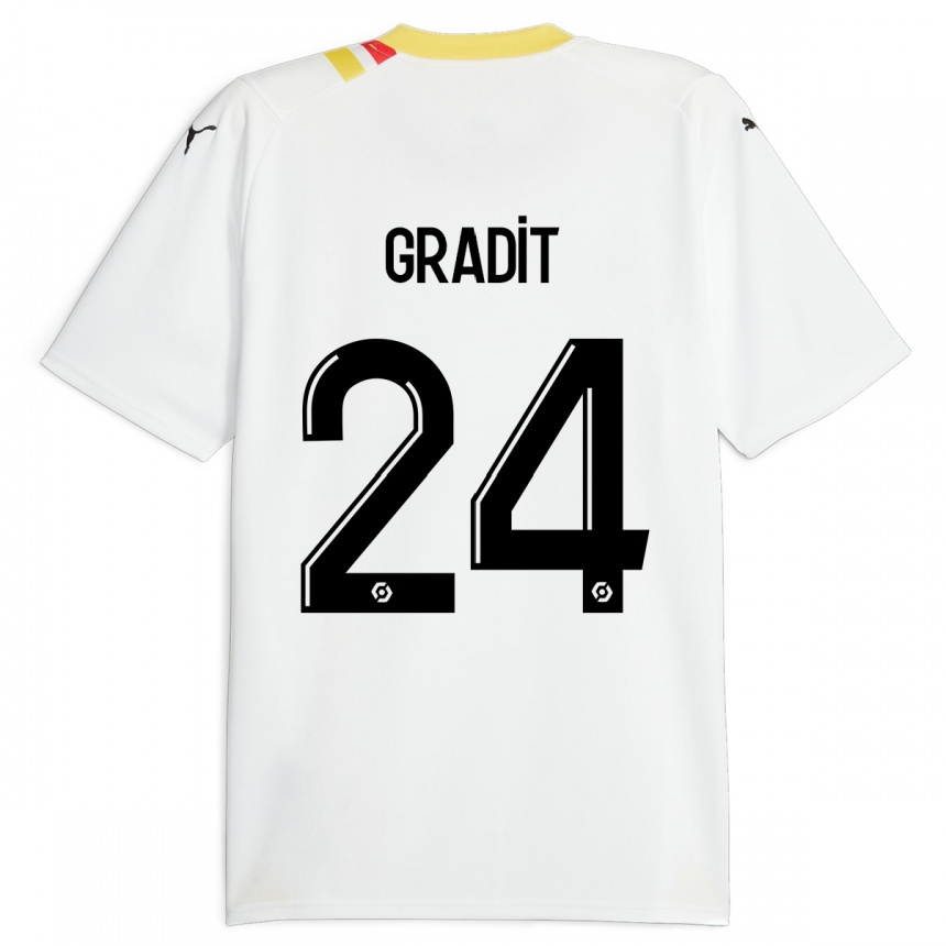 Niño Fútbol Camiseta Jonathan Gradit #24 Negro 2ª Equipación 2023/24 Perú