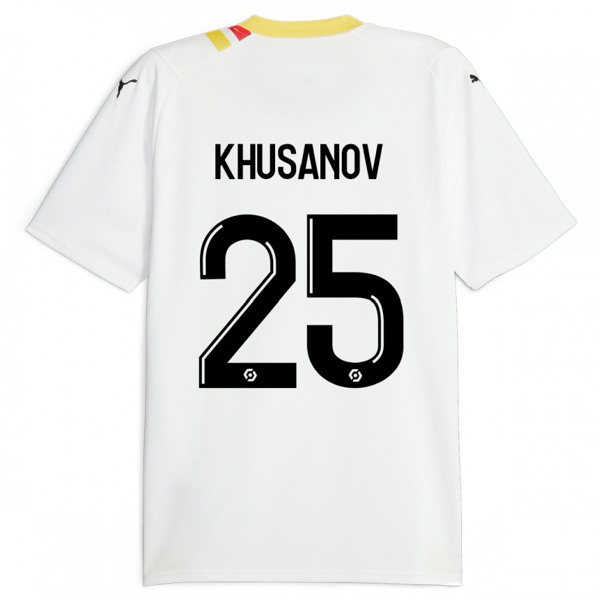 Niño Fútbol Camiseta Abdukodir Khusanov #25 Negro 2ª Equipación 2023/24 Perú