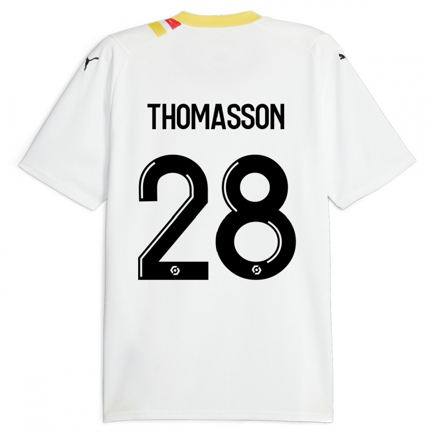 Niño Fútbol Camiseta Adrien Thomasson #28 Negro 2ª Equipación 2023/24 Perú