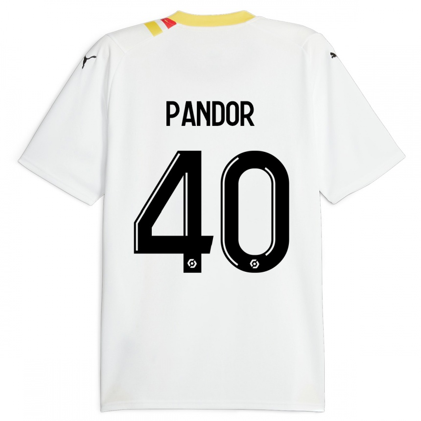 Niño Fútbol Camiseta Yannick Pandor #40 Negro 2ª Equipación 2023/24 Perú