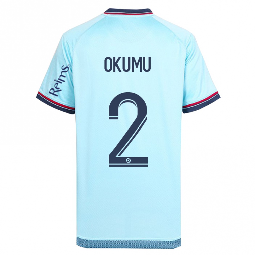 Niño Fútbol Camiseta Joseph Okumu #2 Cielo Azul 2ª Equipación 2023/24 Perú