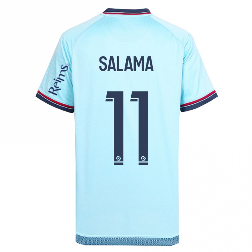 Niño Fútbol Camiseta Amine Salama #11 Cielo Azul 2ª Equipación 2023/24 Perú