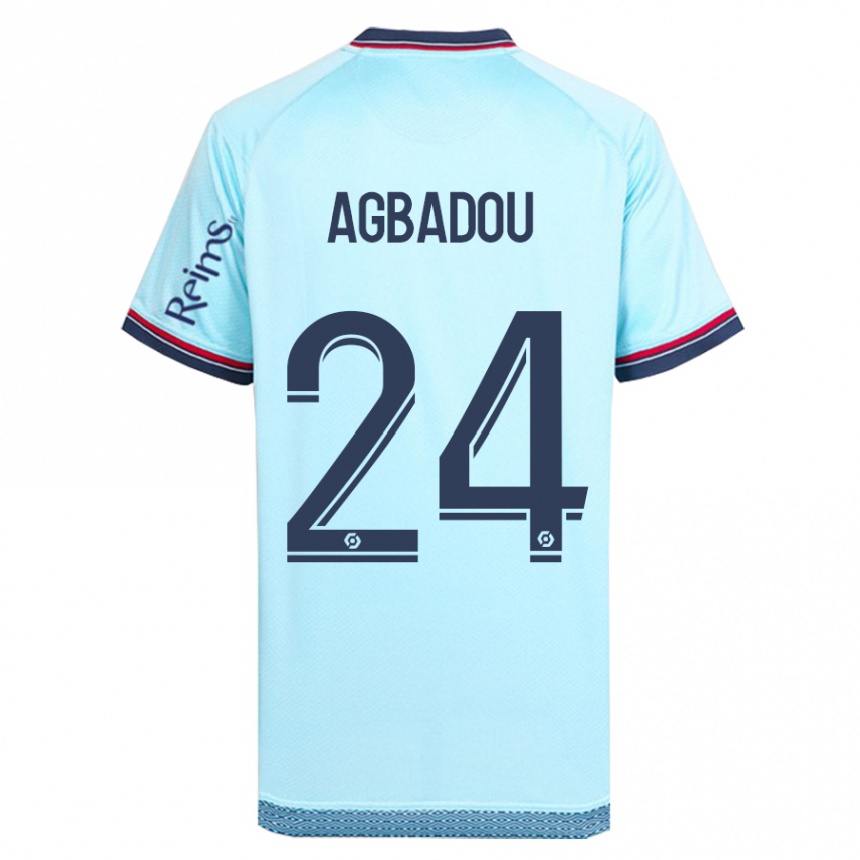 Niño Fútbol Camiseta Emmanuel Agbadou #24 Cielo Azul 2ª Equipación 2023/24 Perú