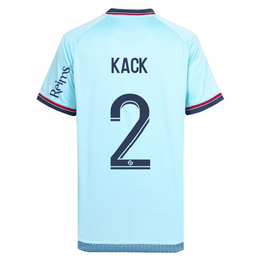 Niño Fútbol Camiseta Mathilde Kack #2 Cielo Azul 2ª Equipación 2023/24 Perú