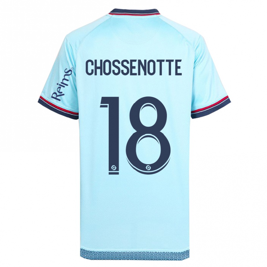 Niño Fútbol Camiseta Shana Chossenotte #18 Cielo Azul 2ª Equipación 2023/24 Perú