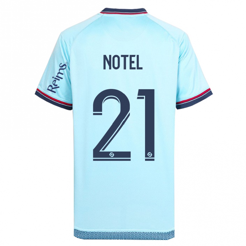 Niño Fútbol Camiseta Lea Notel #21 Cielo Azul 2ª Equipación 2023/24 Perú