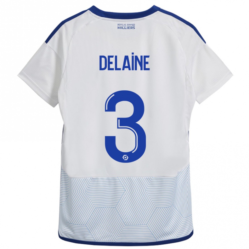 Niño Fútbol Camiseta Thomas Delaine #3 Blanco 2ª Equipación 2023/24 Perú