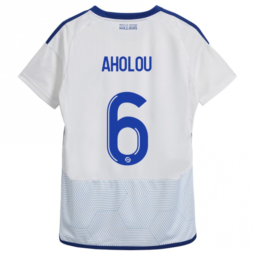 Niño Fútbol Camiseta Jean-Eudes Aholou #6 Blanco 2ª Equipación 2023/24 Perú