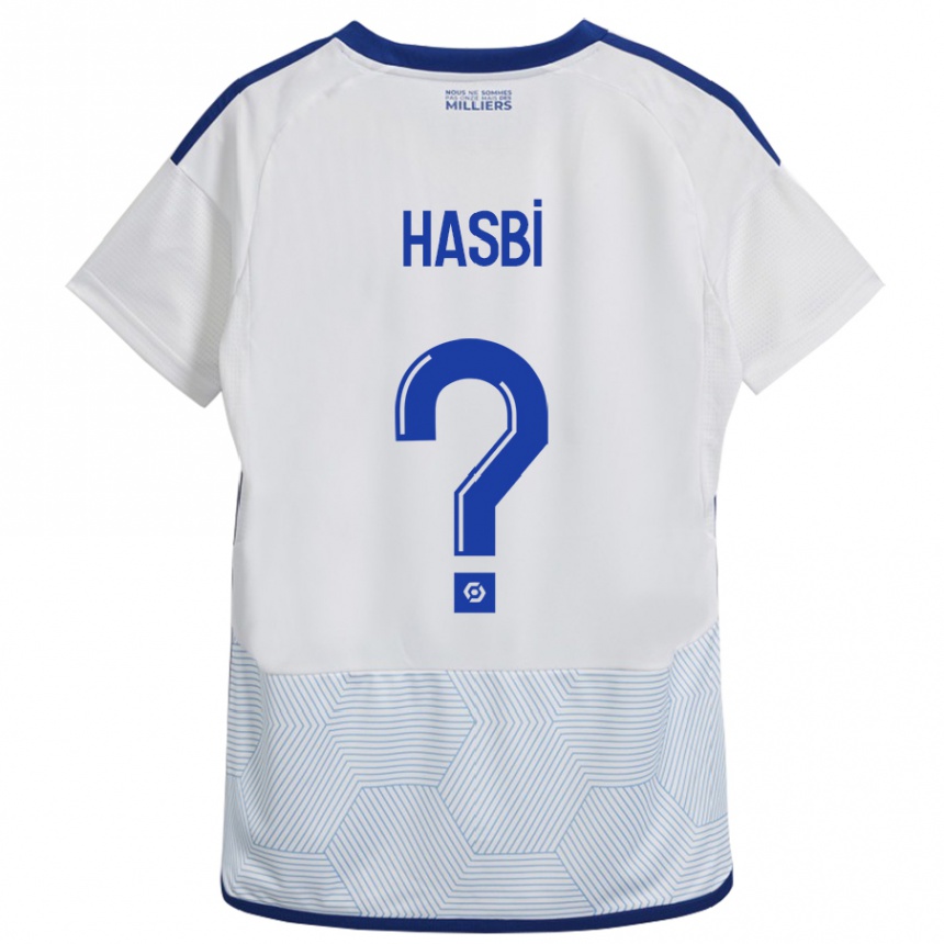 Niño Fútbol Camiseta Walid Hasbi #0 Blanco 2ª Equipación 2023/24 Perú