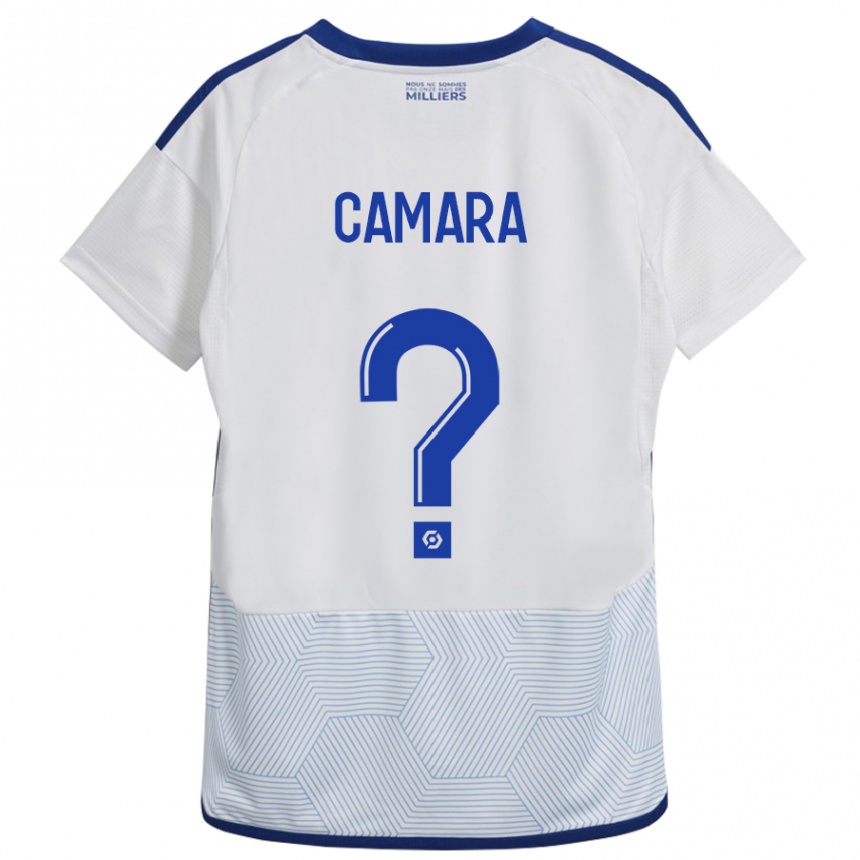 Niño Fútbol Camiseta Alseny Camara #0 Blanco 2ª Equipación 2023/24 Perú