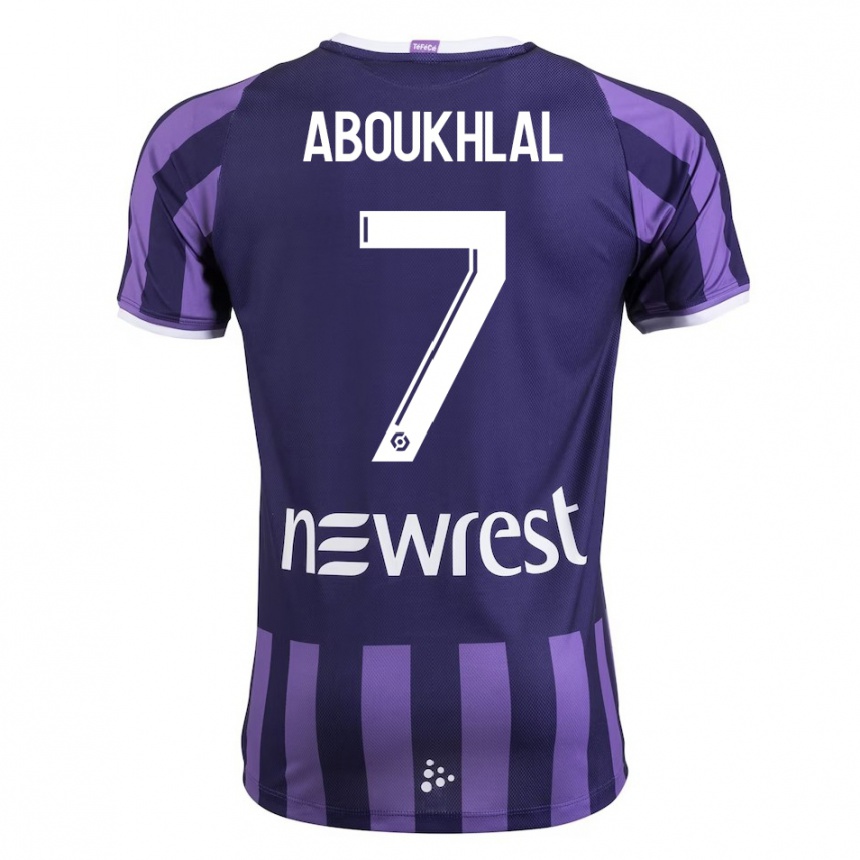 Niño Fútbol Camiseta Zakaria Aboukhlal #7 Morado 2ª Equipación 2023/24 Perú