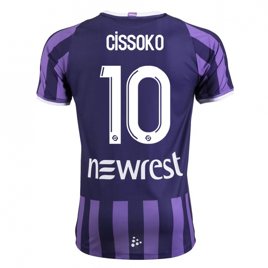 Niño Fútbol Camiseta Ibrahim Cissoko #10 Morado 2ª Equipación 2023/24 Perú