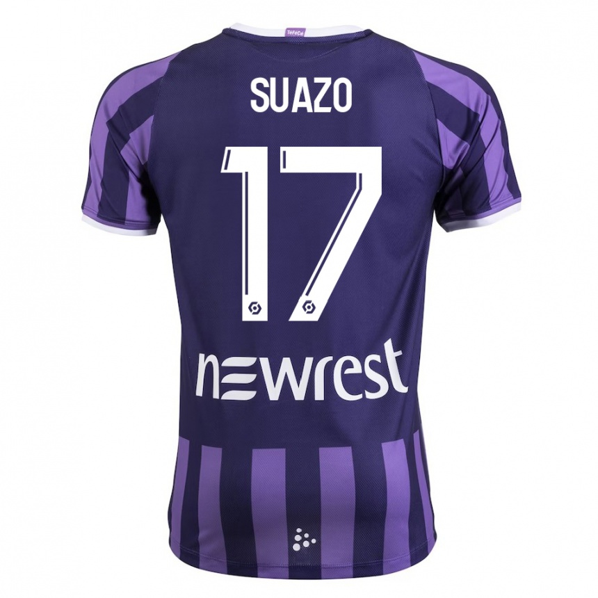 Niño Fútbol Camiseta Gabriel Suazo #17 Morado 2ª Equipación 2023/24 Perú