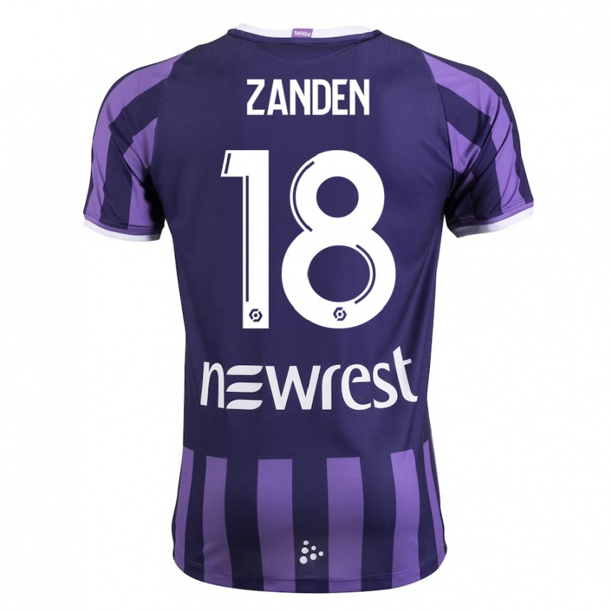 Niño Fútbol Camiseta Oliver Zandén #18 Morado 2ª Equipación 2023/24 Perú