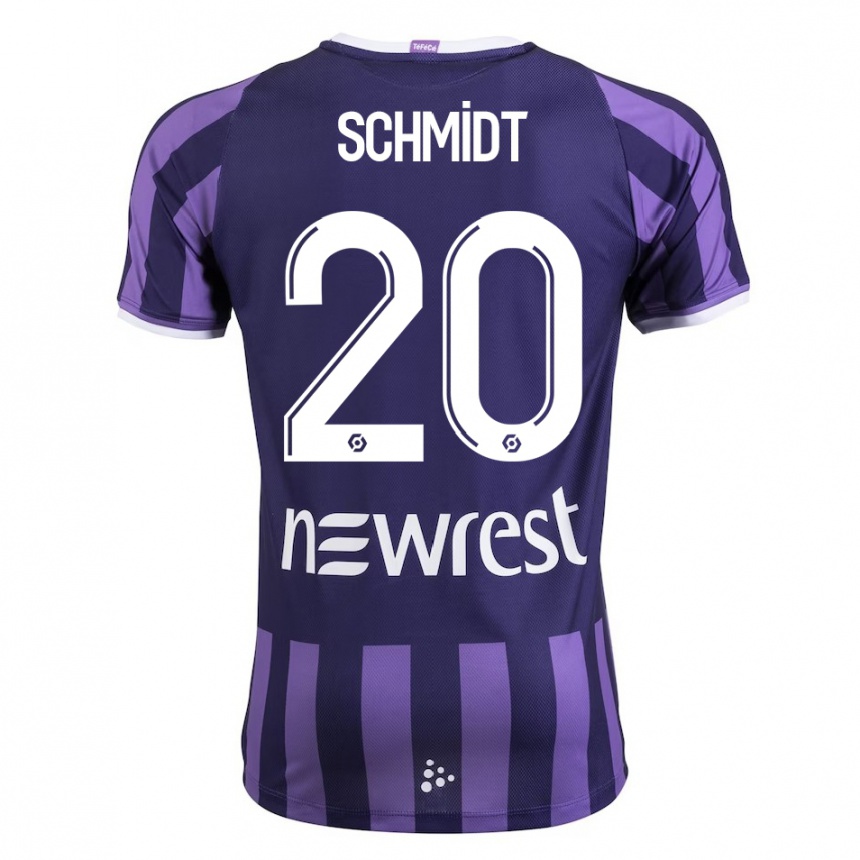 Niño Fútbol Camiseta Niklas Schmidt #20 Morado 2ª Equipación 2023/24 Perú