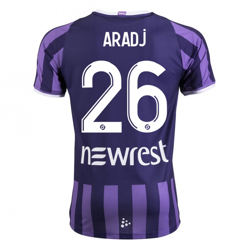 Niño Fútbol Camiseta Ylies Aradj #26 Morado 2ª Equipación 2023/24 Perú