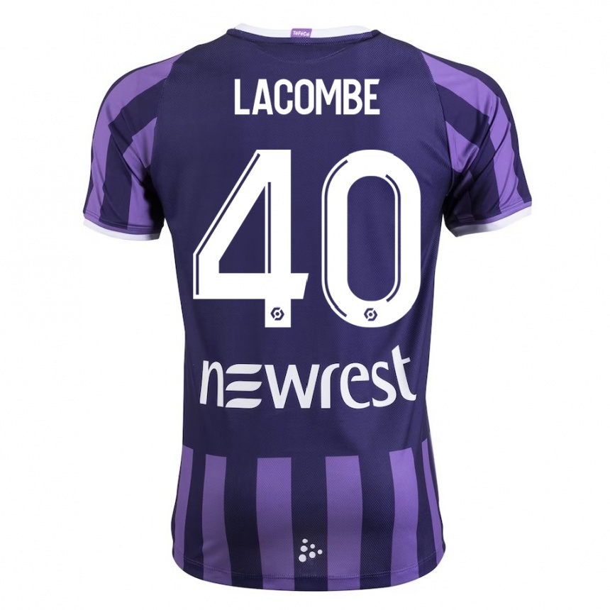 Niño Fútbol Camiseta Justin Lacombe #40 Morado 2ª Equipación 2023/24 Perú