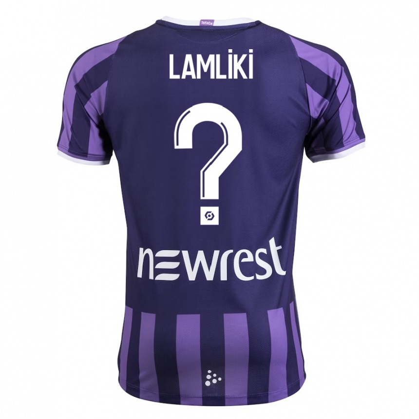 Niño Fútbol Camiseta Nassim Lamliki #0 Morado 2ª Equipación 2023/24 Perú