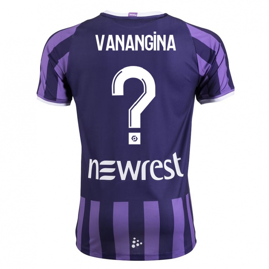 Niño Fútbol Camiseta Mechack Niombo Vanangina #0 Morado 2ª Equipación 2023/24 Perú