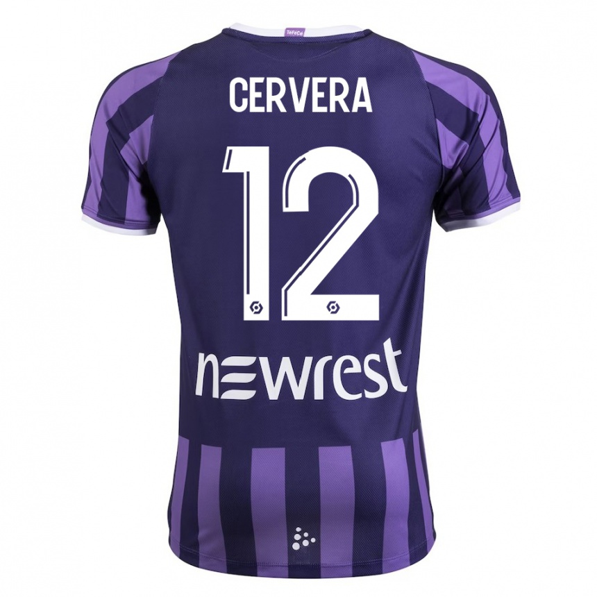 Niño Fútbol Camiseta Laurianne Cervera #12 Morado 2ª Equipación 2023/24 Perú