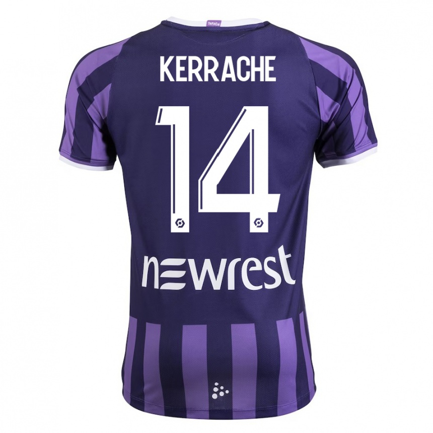 Niño Fútbol Camiseta Marina Kerrache #14 Morado 2ª Equipación 2023/24 Perú