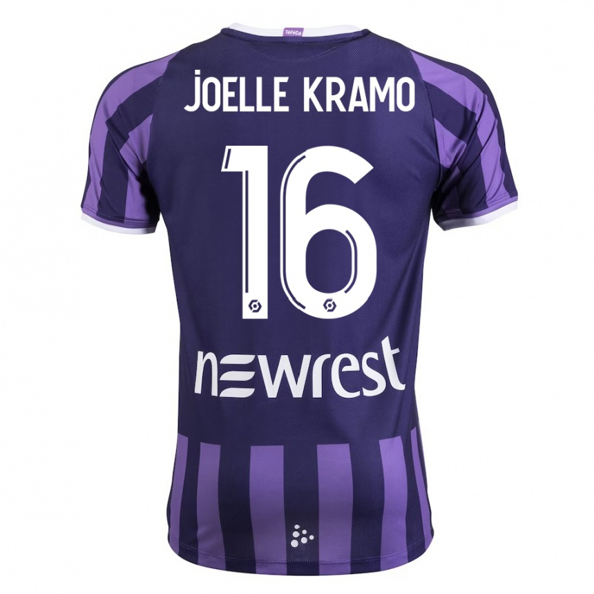 Niño Fútbol Camiseta Marie Joelle Kramo #16 Morado 2ª Equipación 2023/24 Perú