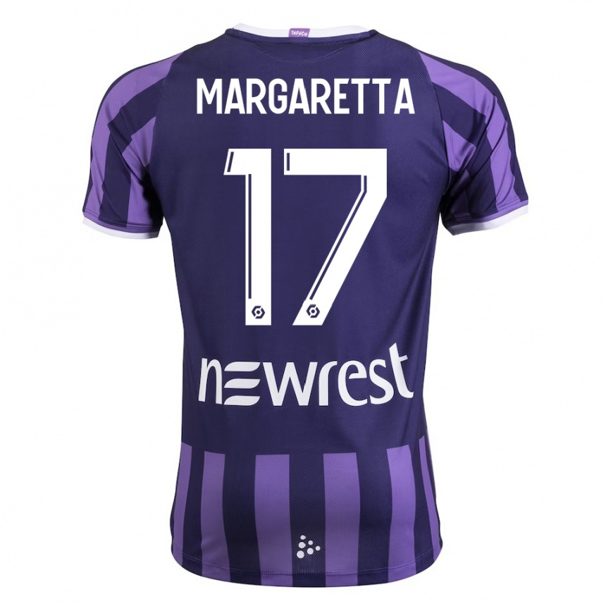 Niño Fútbol Camiseta Jessica Margaretta #17 Morado 2ª Equipación 2023/24 Perú