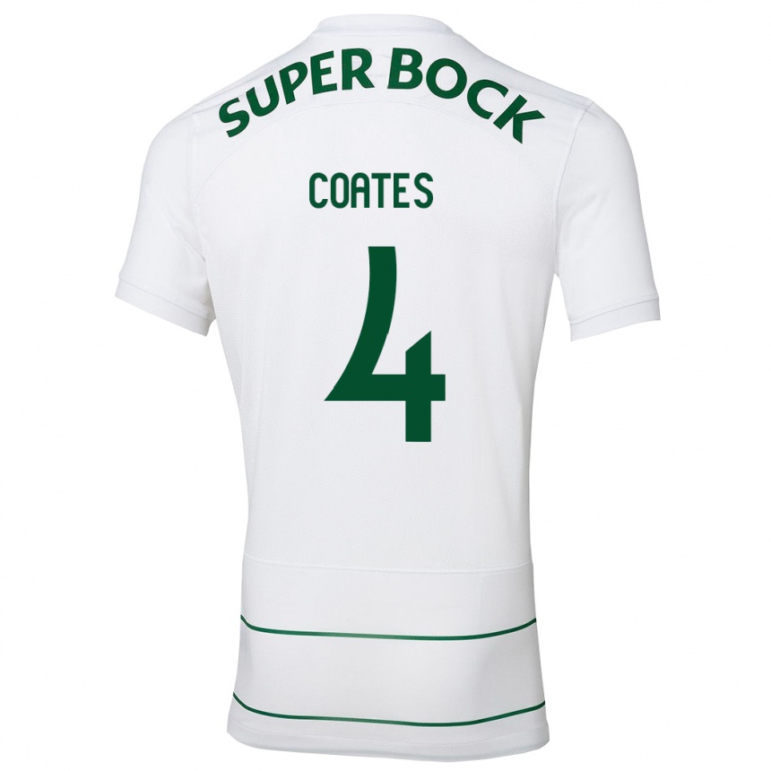 Niño Fútbol Camiseta Sebastián Coates #4 Blanco 2ª Equipación 2023/24 Perú