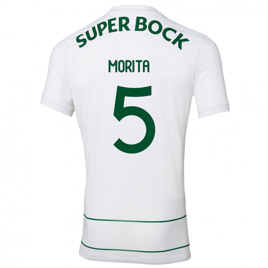 Niño Fútbol Camiseta Hidemasa Morita #5 Blanco 2ª Equipación 2023/24 Perú