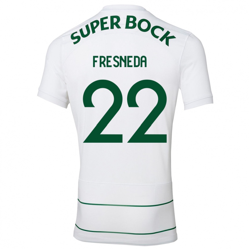 Niño Fútbol Camiseta Iván Fresneda #22 Blanco 2ª Equipación 2023/24 Perú