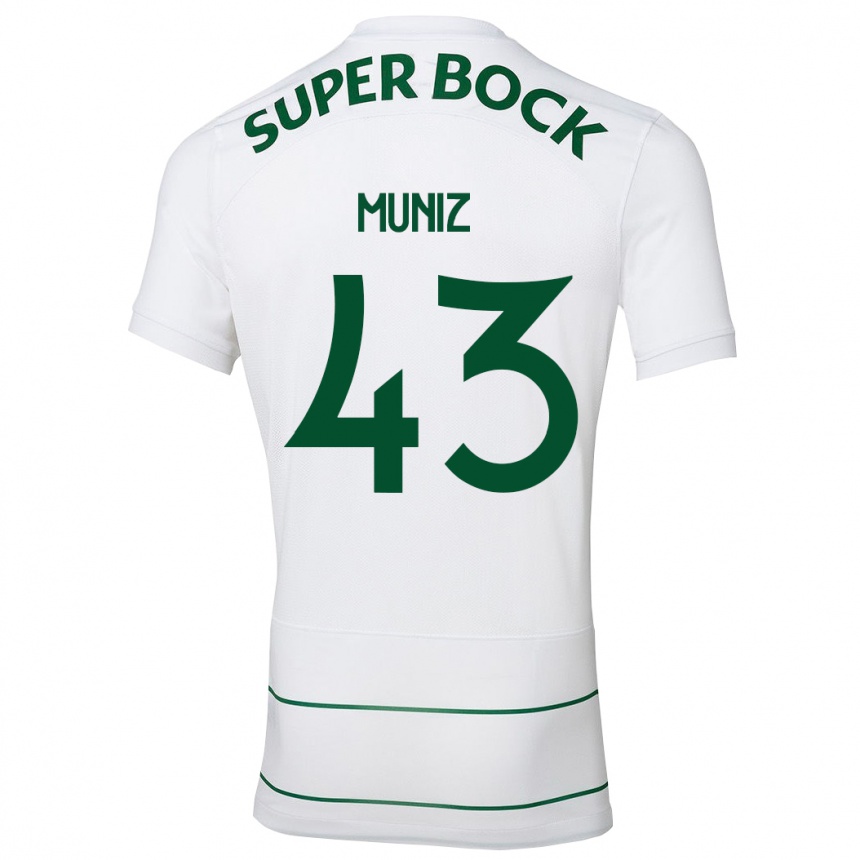 Niño Fútbol Camiseta João Muniz #43 Blanco 2ª Equipación 2023/24 Perú