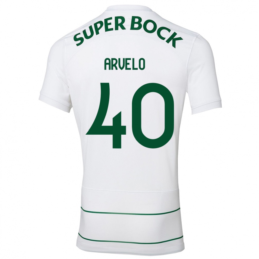 Niño Fútbol Camiseta Adam Arvelo #40 Blanco 2ª Equipación 2023/24 Perú