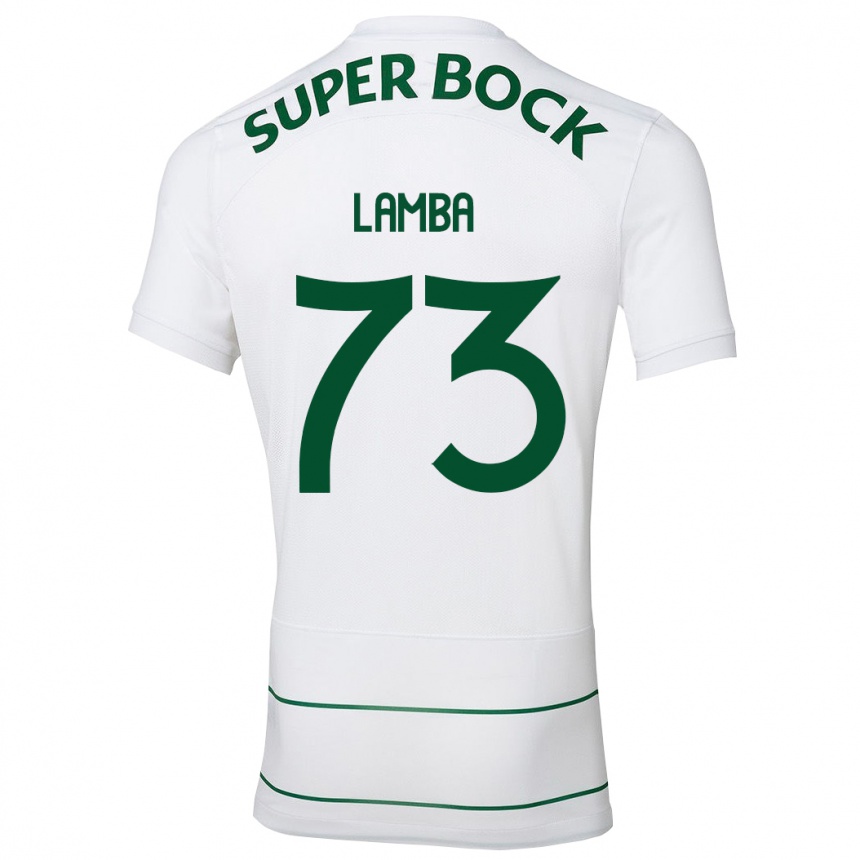 Niño Fútbol Camiseta Chico Lamba #73 Blanco 2ª Equipación 2023/24 Perú