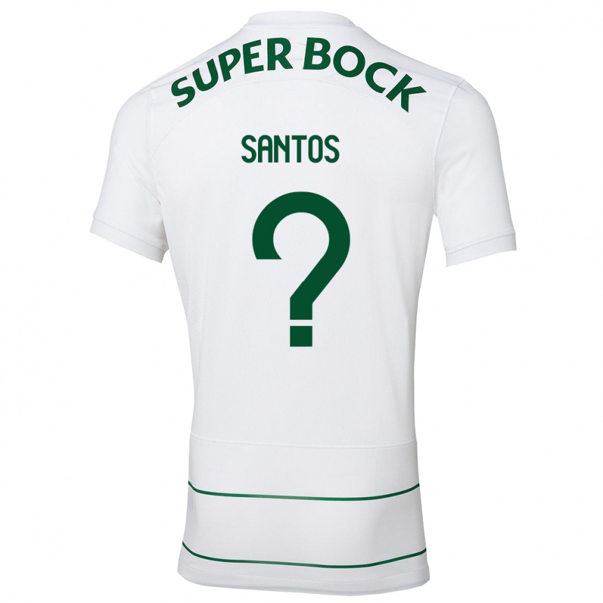 Niño Fútbol Camiseta Guilherme Santos #0 Blanco 2ª Equipación 2023/24 Perú