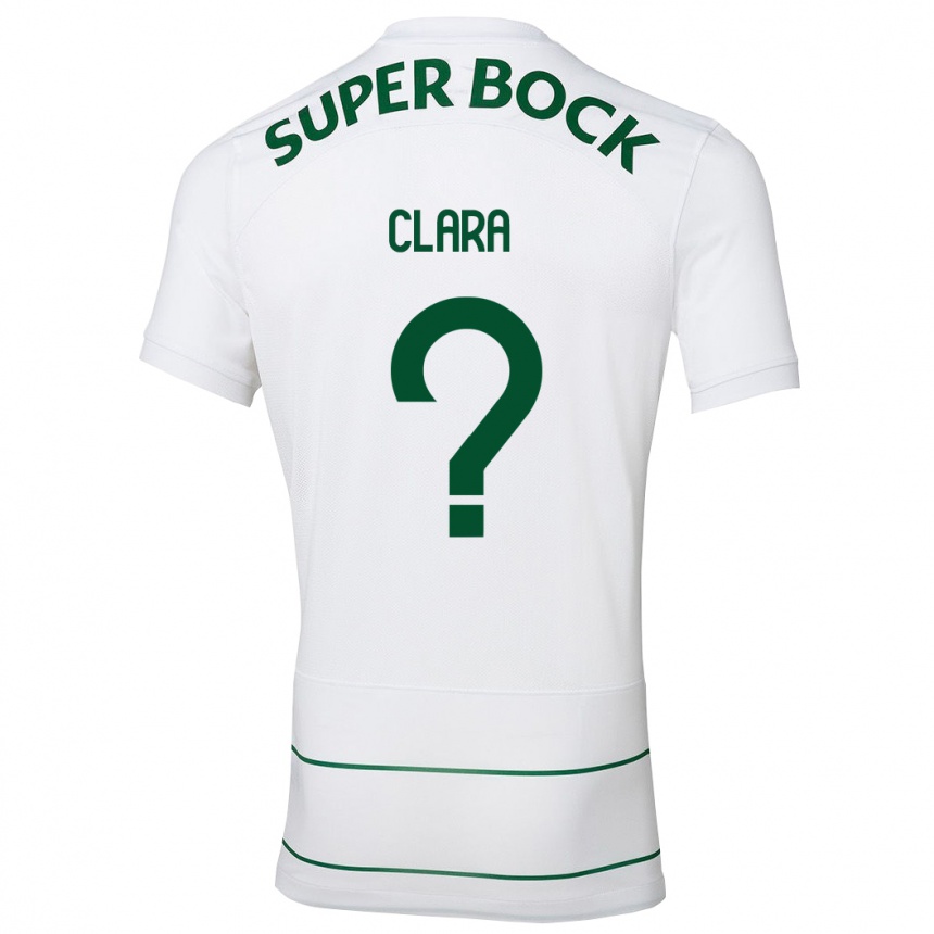 Niño Fútbol Camiseta Diogo Clara #0 Blanco 2ª Equipación 2023/24 Perú