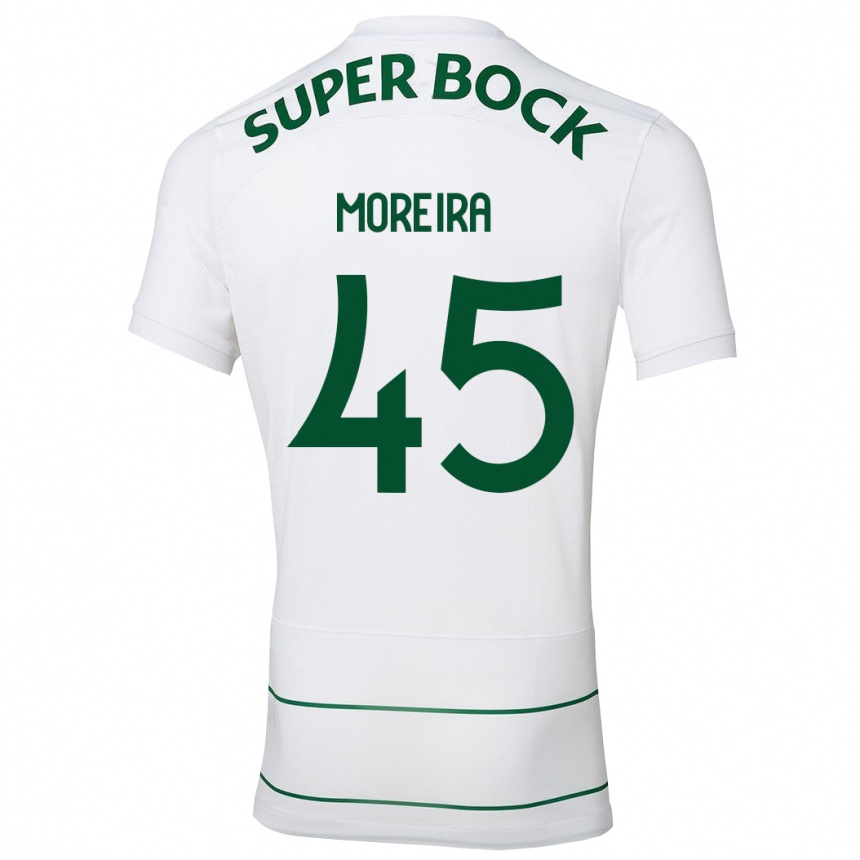 Niño Fútbol Camiseta David Moreira #45 Blanco 2ª Equipación 2023/24 Perú