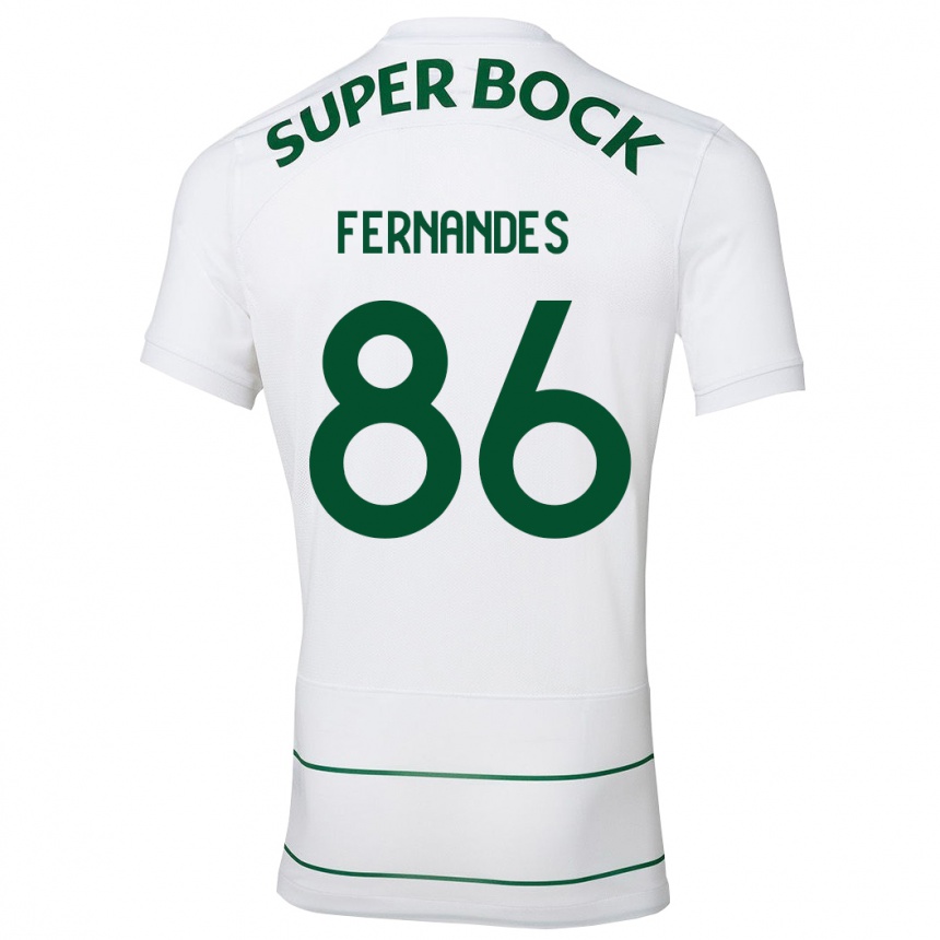 Niño Fútbol Camiseta Emanuel Fernandes #86 Blanco 2ª Equipación 2023/24 Perú