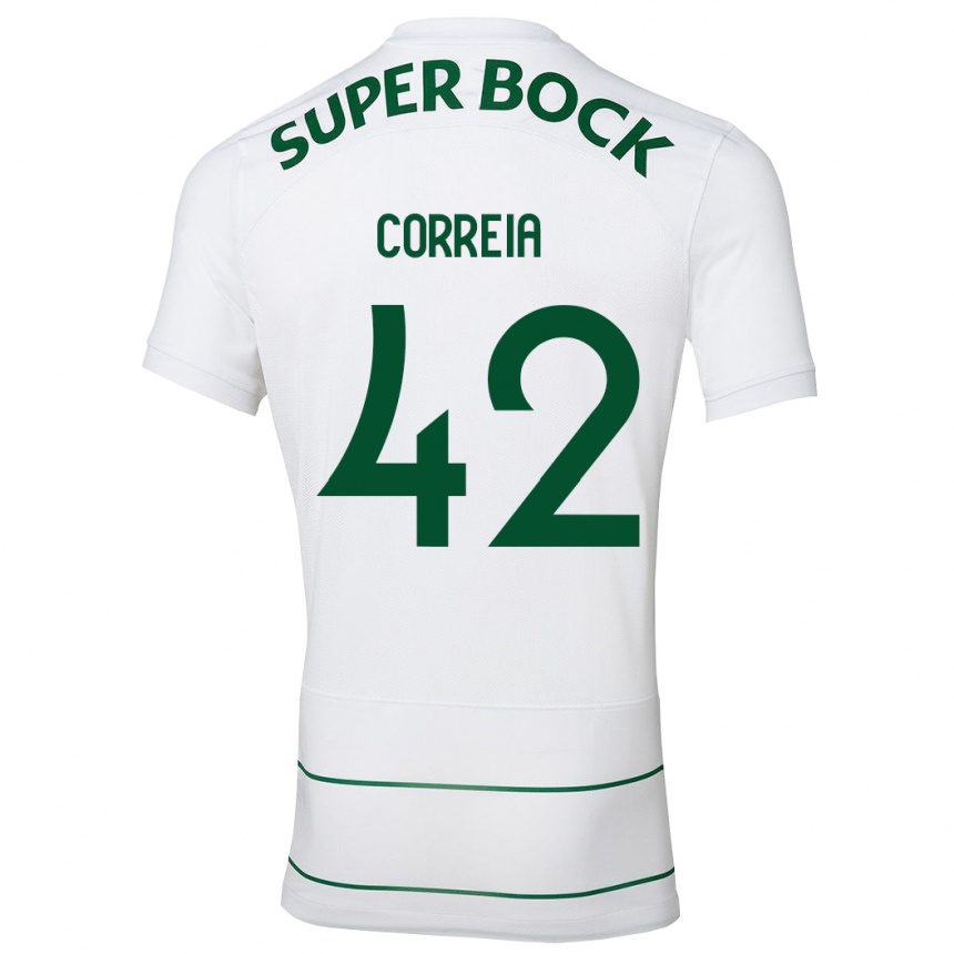 Niño Fútbol Camiseta Leonete Maísa Nozerand Correia #42 Blanco 2ª Equipación 2023/24 Perú