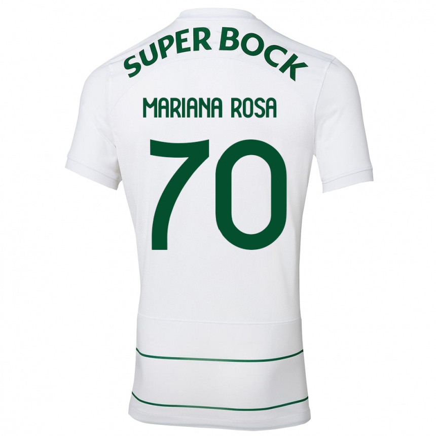 Niño Fútbol Camiseta Mariana Silva Pinto Vilaça Da Rosa #70 Blanco 2ª Equipación 2023/24 Perú