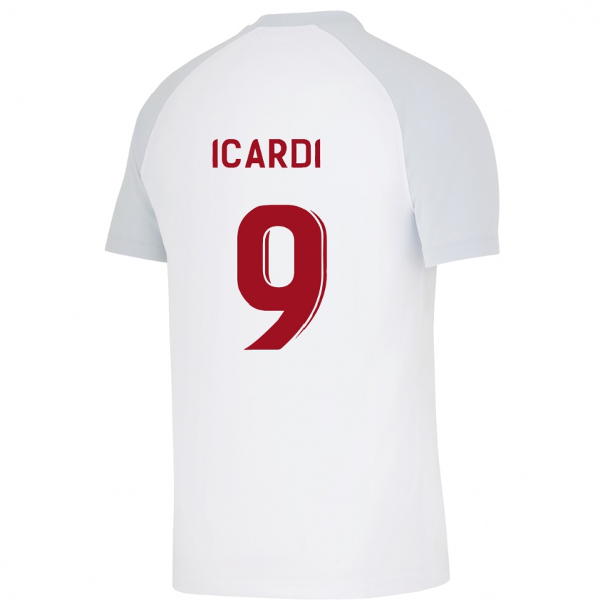 Niño Fútbol Camiseta Mauro Icardi #9 Blanco 2ª Equipación 2023/24 Perú