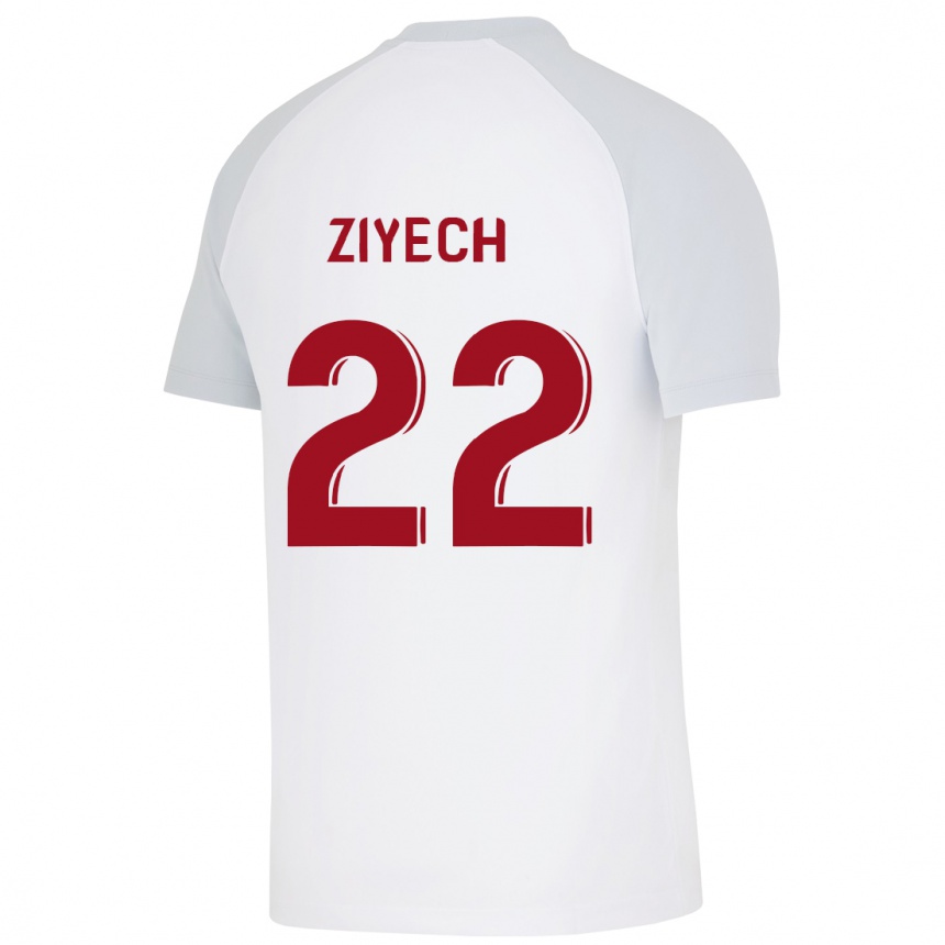 Niño Fútbol Camiseta Hakim Ziyech #22 Blanco 2ª Equipación 2023/24 Perú