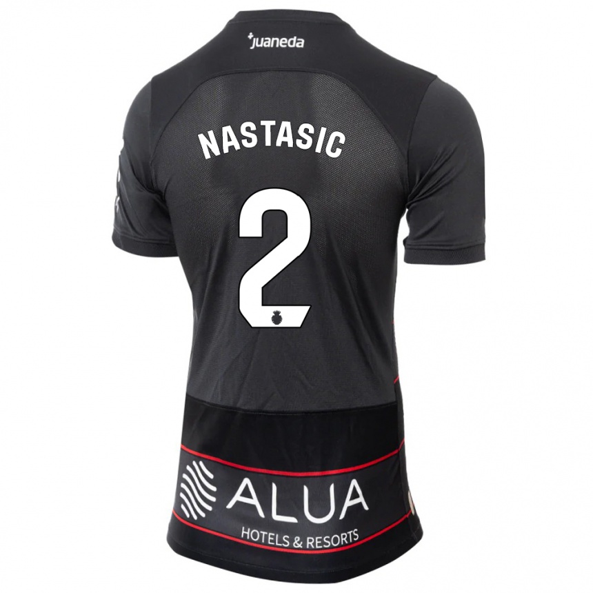 Niño Fútbol Camiseta Matija Nastasic #2 Negro 2ª Equipación 2023/24 Perú