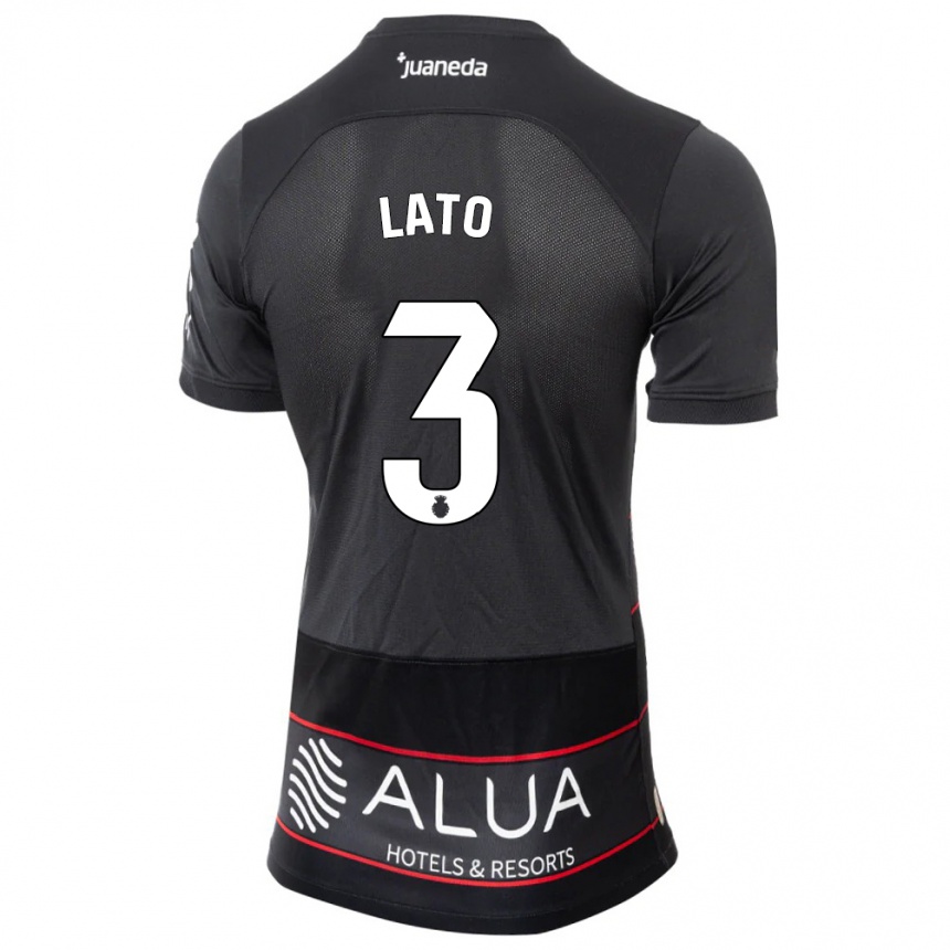 Niño Fútbol Camiseta Toni Lato #3 Negro 2ª Equipación 2023/24 Perú