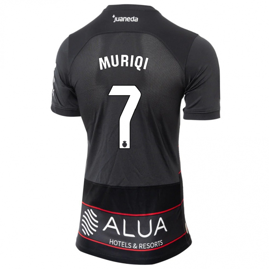 Niño Fútbol Camiseta Vedat Muriqi #7 Negro 2ª Equipación 2023/24 Perú