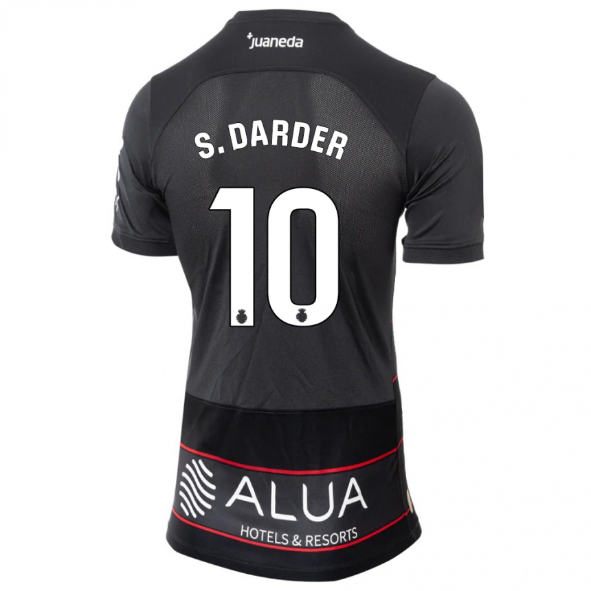 Niño Fútbol Camiseta Sergi Darder #10 Negro 2ª Equipación 2023/24 Perú