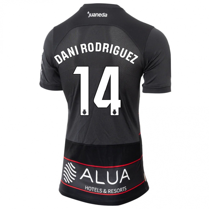 Niño Fútbol Camiseta Dani Rodríguez #14 Negro 2ª Equipación 2023/24 Perú