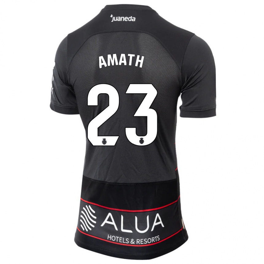 Niño Fútbol Camiseta Amath Ndiaye #23 Negro 2ª Equipación 2023/24 Perú